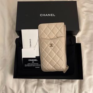 Chanel Beige Caviar Wallet